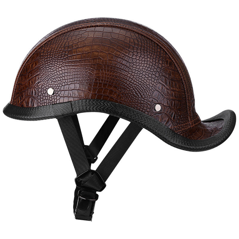 Standard PU Leather Retro Helmet