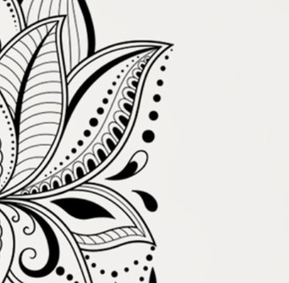 Paisley Lotus Mehndi Style Wall Sticker