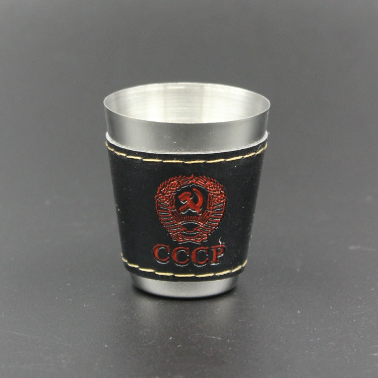 Leather small wine glass