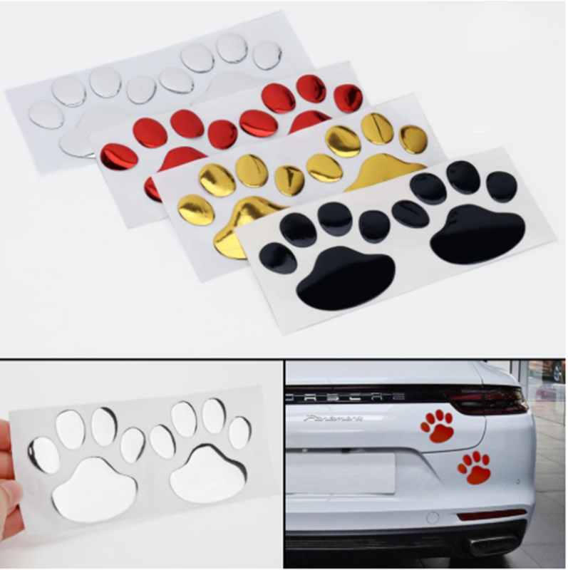 Puppy footprints, hood stickers