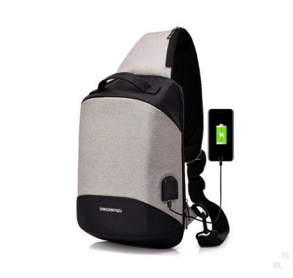 Anti-theft chest bag fashion casual USB rechargeable multi-function shoulder bag