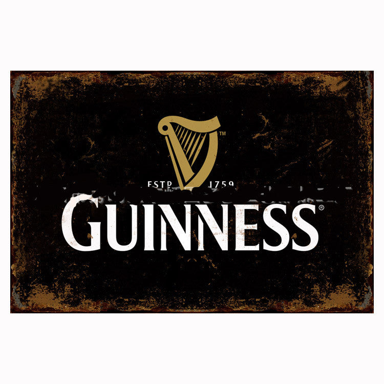 Retro Tin Painting Cocktail Bar Restaurant Shop Home Decoration