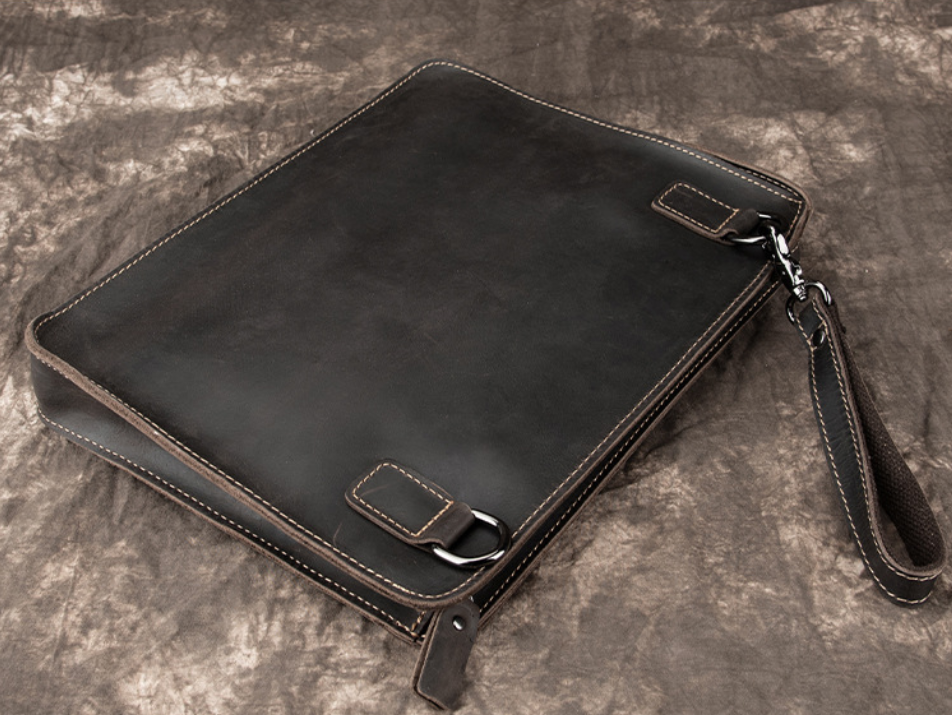 Men&#39;s business leather shoulder bag