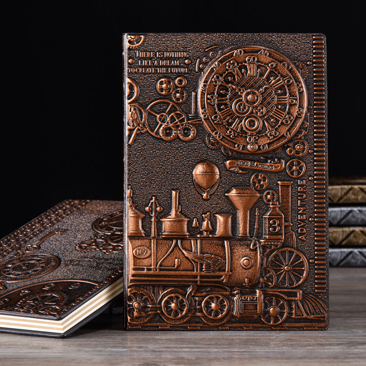 Handmade hardcover embossed retro notepad