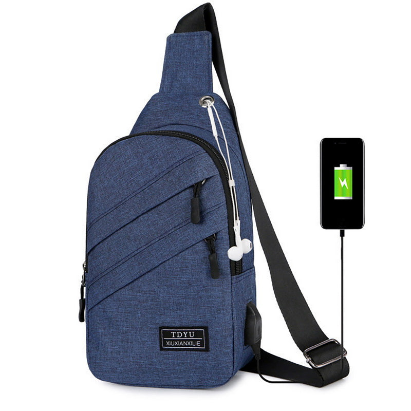 Multifunctional USB sports chest bag