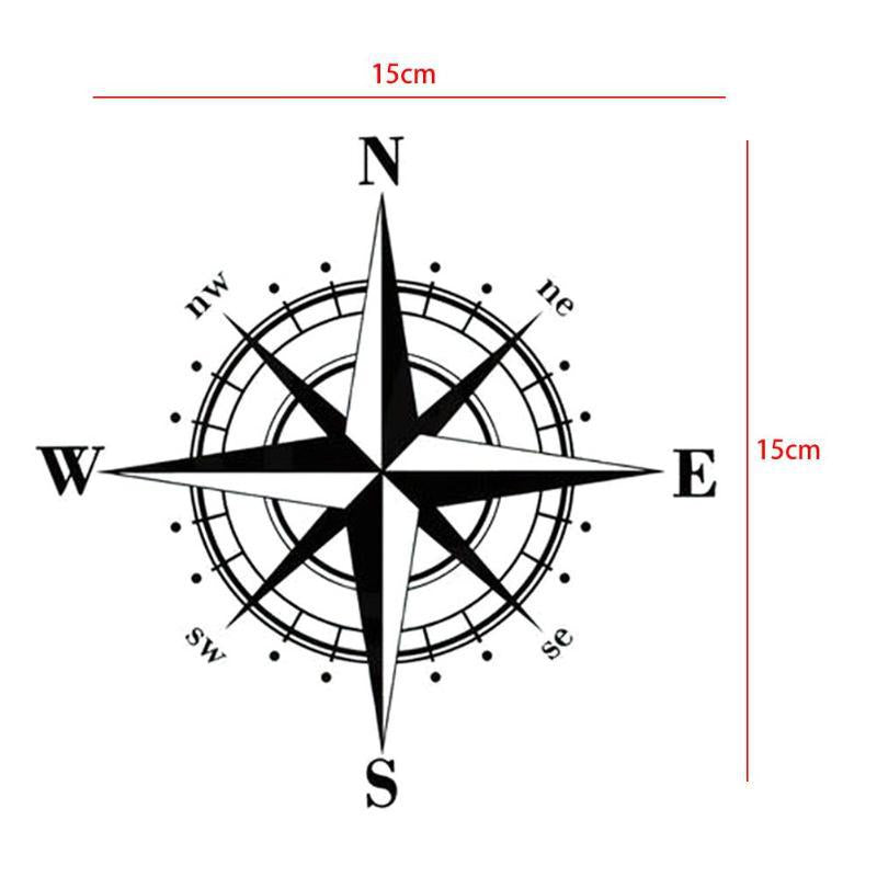 Compass Car Sticker Car Window Sticker Car Door Scratch Sticker