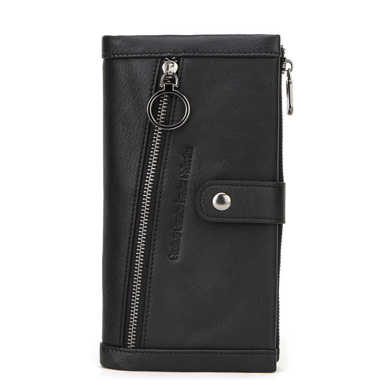 Leather Men&#39;s Wallet Multifunctional Long