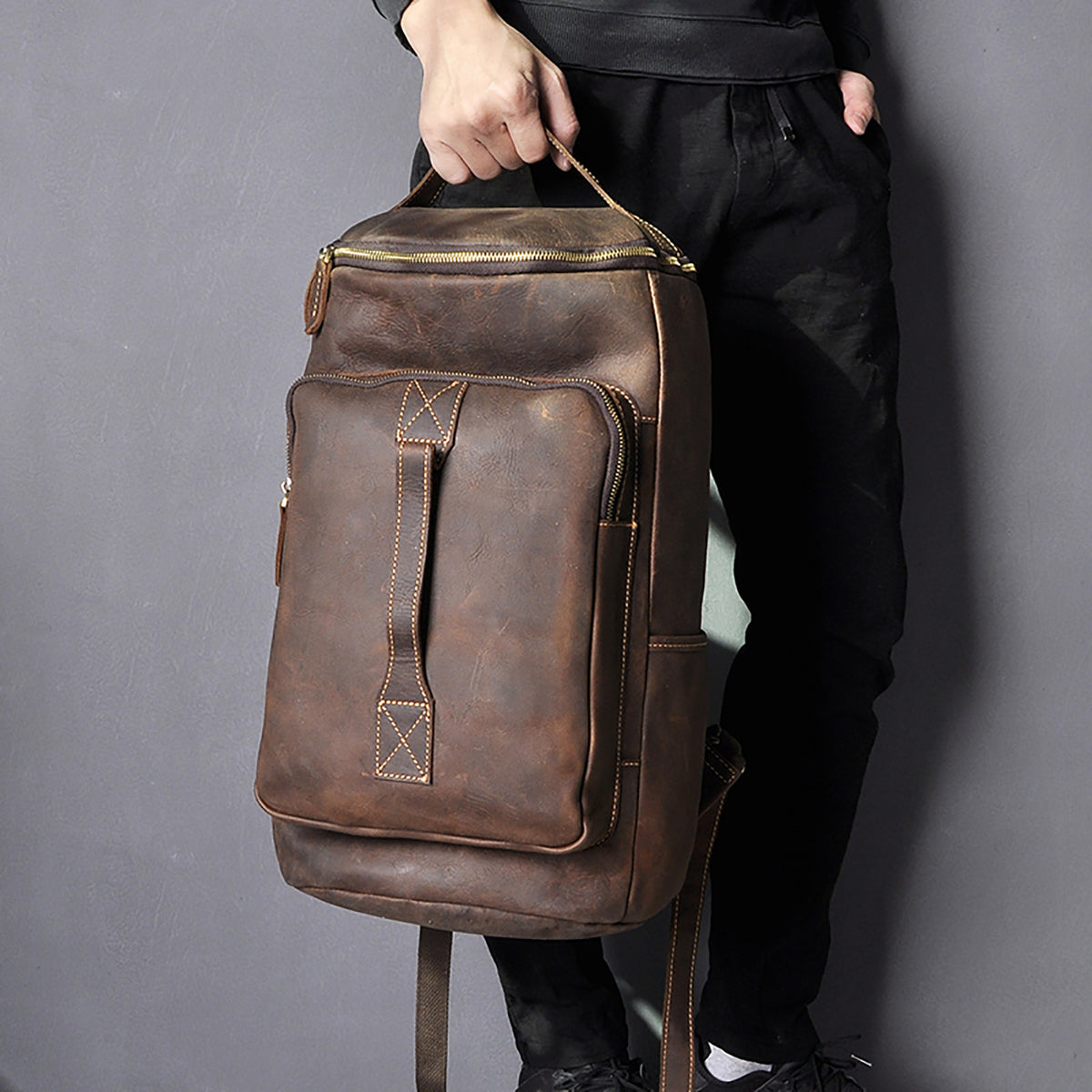 Personalized Retro Men&#39;s Large Capacity Backpack