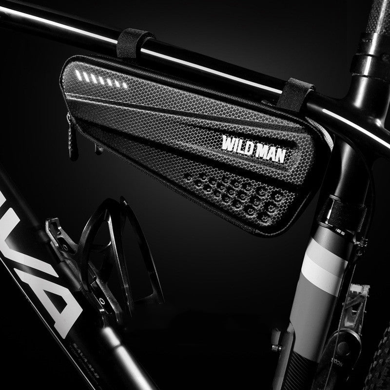 WILD MAN Bicycle Bag Hard Shell Triangle Bag Mountain Bike Front Beam Bag Road Bike Pack Cycling Fixture Cross Border