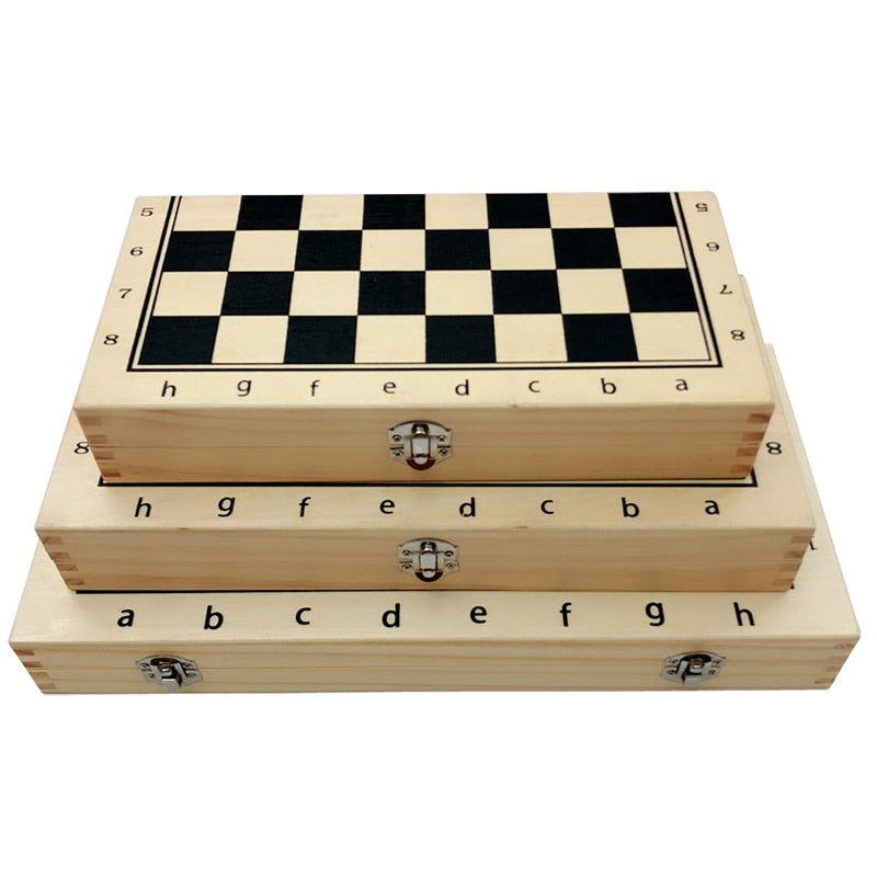 Magnetic chess solid wood set folding chessboard