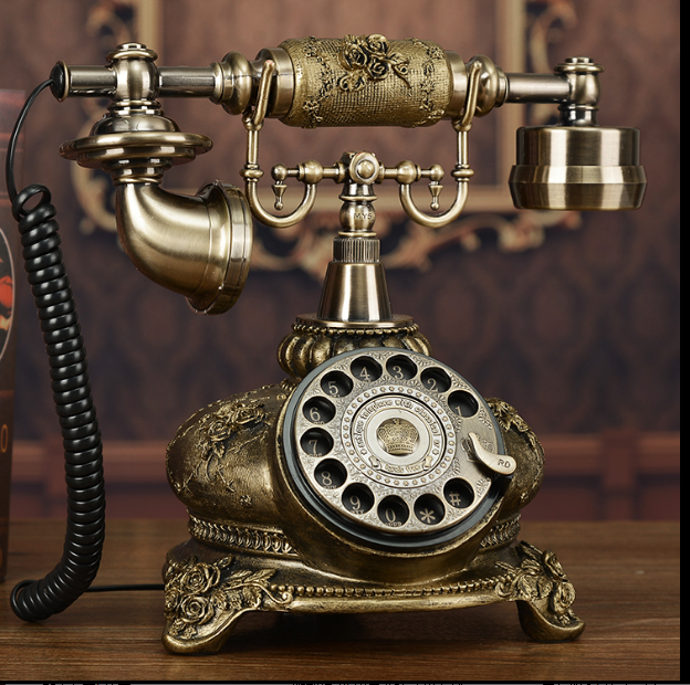 Rotating Classic Telephone Antique Vintage Idyllic Retro Telephone Fixed Telephone Home Landline