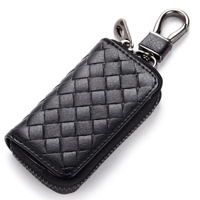 Car key case leather key case men&#39;s woven