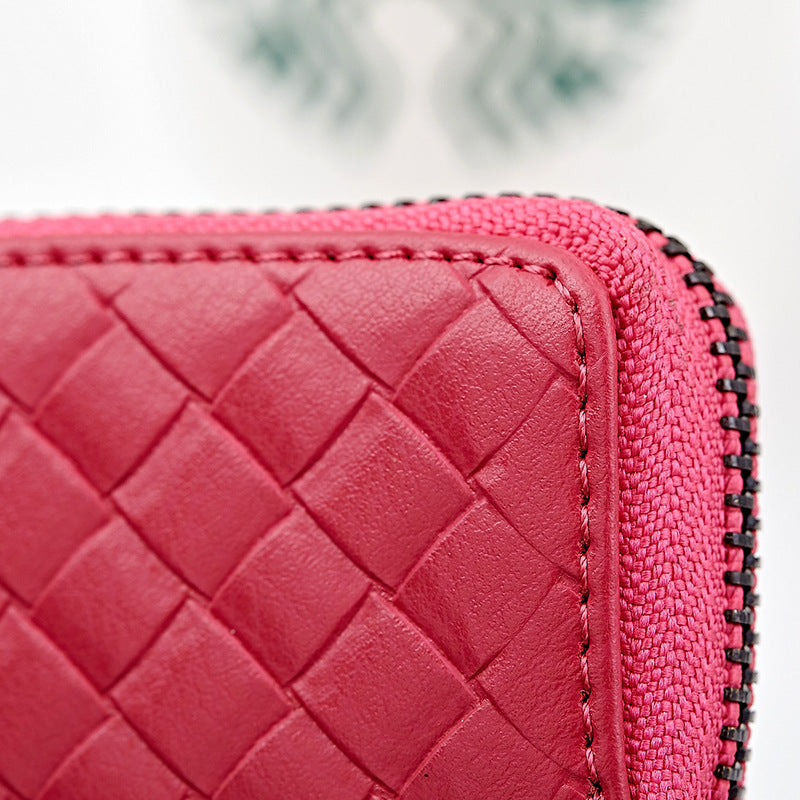 Car key case leather key case men&#39;s woven