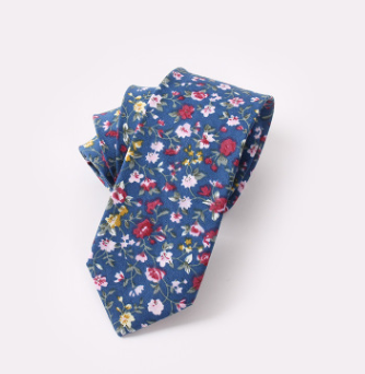 Floral Tie Cotton Printing Men&#39;s Wedding Tie