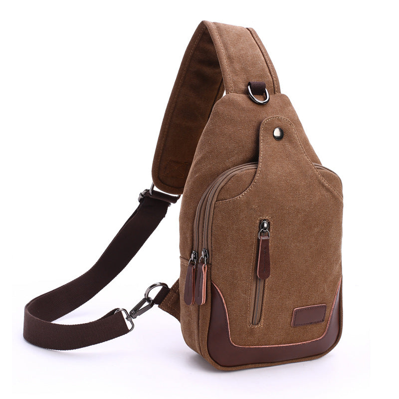 Professional manufacturers supply the new men&#39;s fashion bag wash water quality canvas bag Crossbody Bag chest