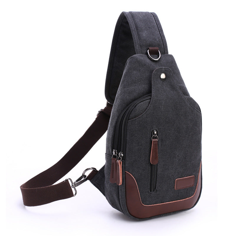 Professional manufacturers supply the new men&#39;s fashion bag wash water quality canvas bag Crossbody Bag chest