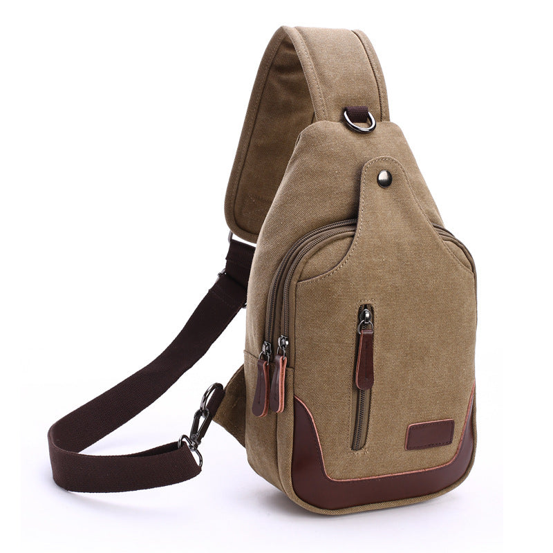 Professional manufacturers supply the new men&#39;s fashion bag wash water quality canvas bag Crossbody Bag chest