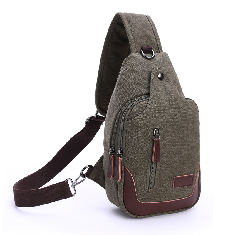 Professional manufacturers supply the new men&#39;s fashion bag wash water quality canvas bag Crossbody Bag chest