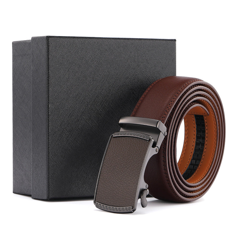 Fashion Automatic Buckle Leather Men&#39;s Belt