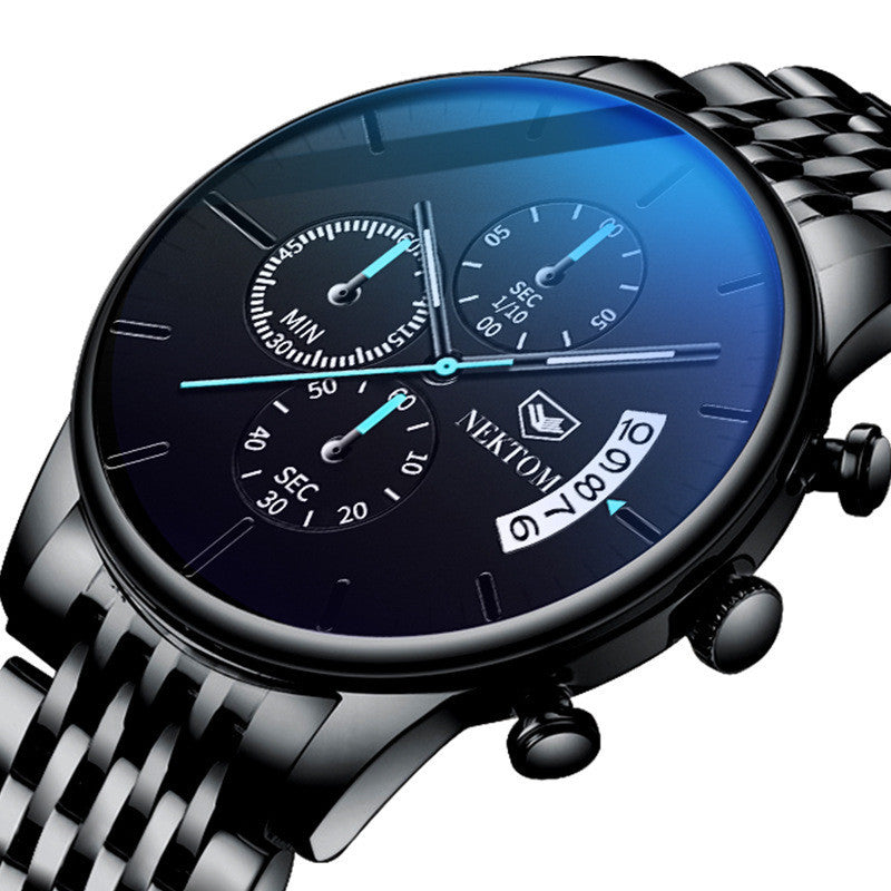 Men&#39;s solid steel watch