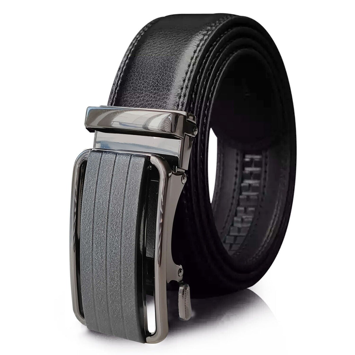 Men&#39;s Ratchet Belt Leather Mens Belt With Slide Buckle Ratchet Belts For Men USA