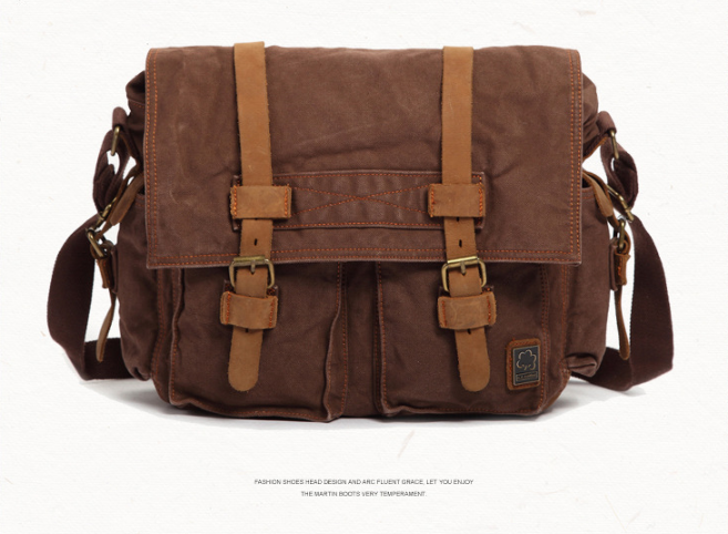 Men&#39;s canvas shoulder bag