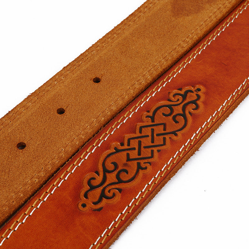 Auspicious Pattern Embossing Of Men&#39;s And Women&#39;s Belts