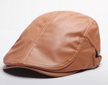 new duck tongue hat wholesale Korean tide duck tongue of men and women PU beret hat factory direct