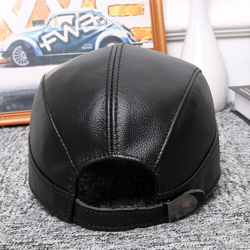 Men&#39;s leather baseball cap