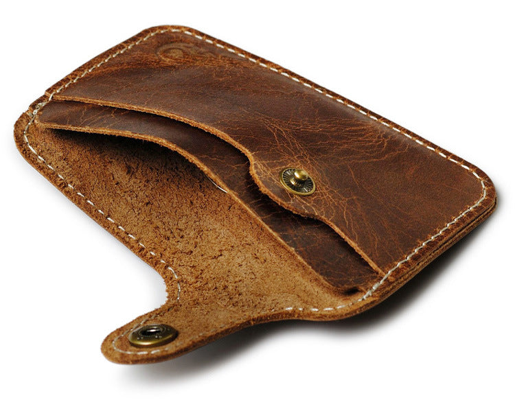 First layer cowhide utility card holder