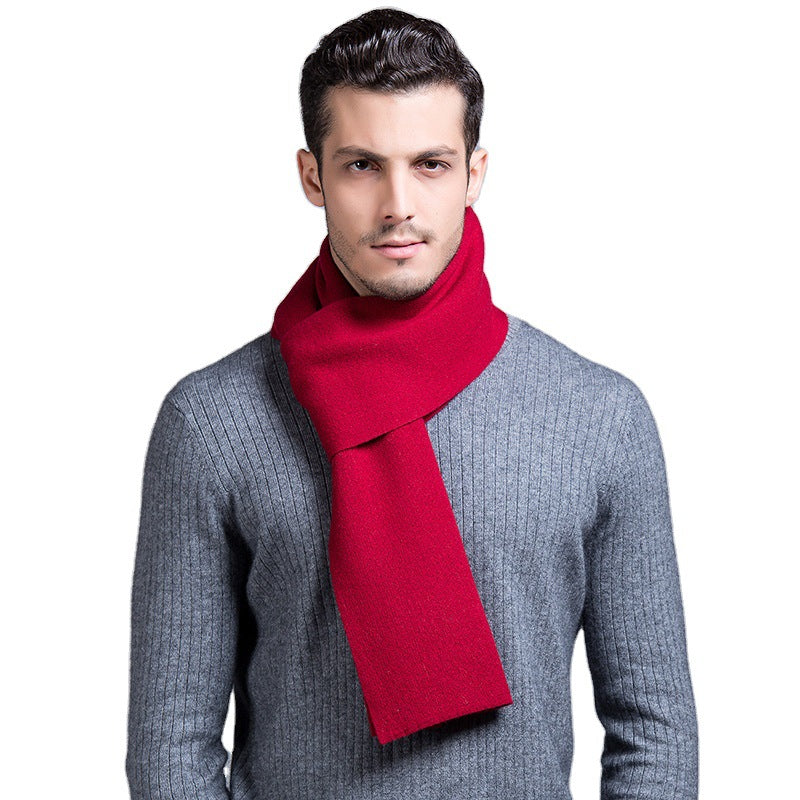 Pure Wool Men&#39;s Scarf All-match Knitting