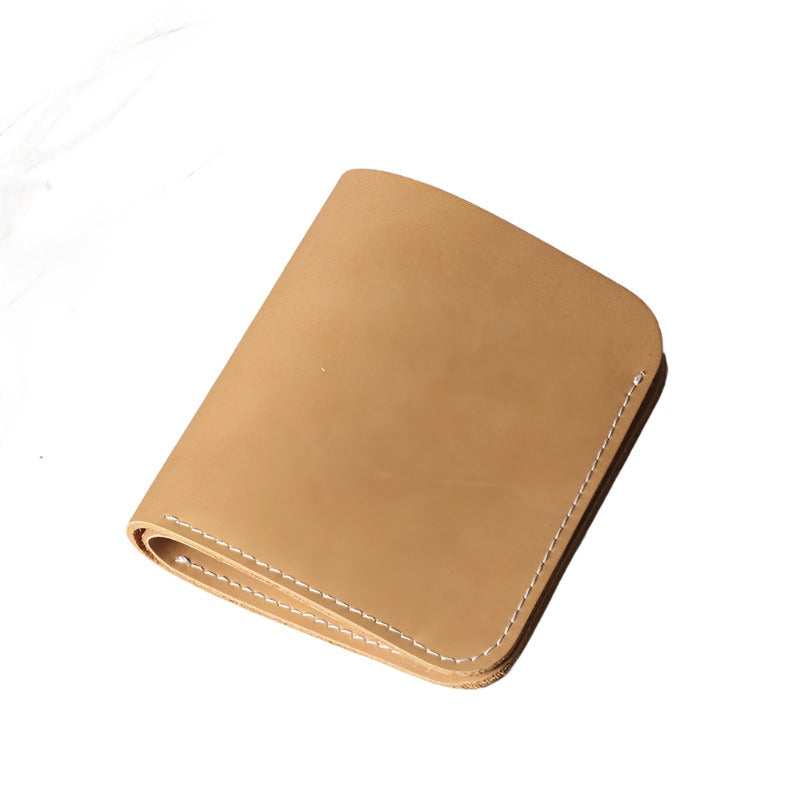 Men&#39;s And Women&#39;s Simple Hard Leather Wallet