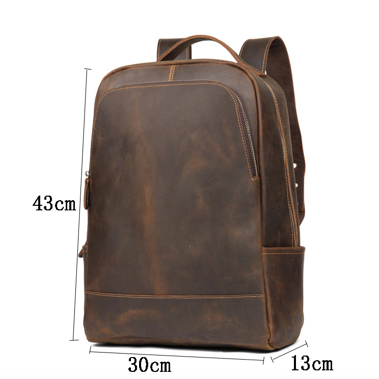 Leather men&#39;s backpack leather travel backpack