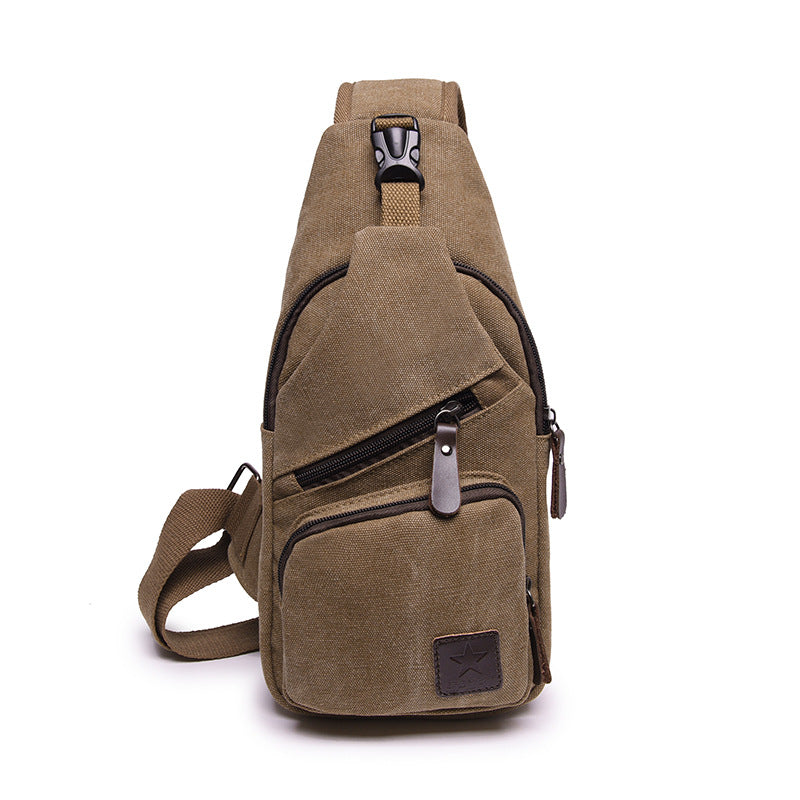 Wholesale new Leisure Canvas chest bag men skew bag Korean tide fashion bag backpack student sports bag