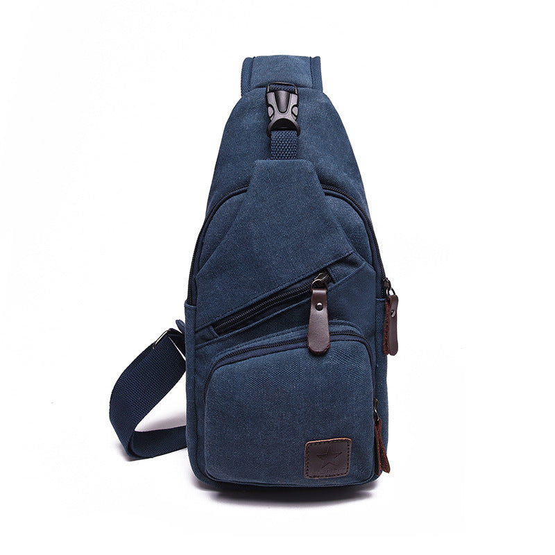 Wholesale new Leisure Canvas chest bag men skew bag Korean tide fashion bag backpack student sports bag