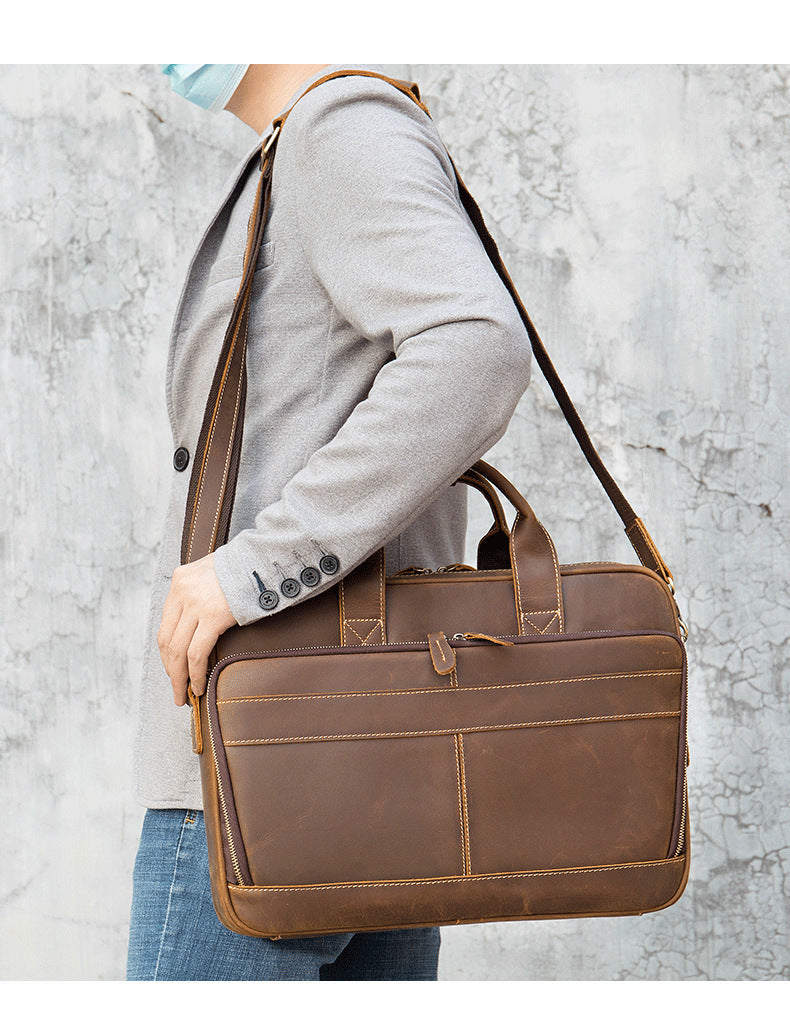 Men&#39;s Briefcase New Handbag Business Bag