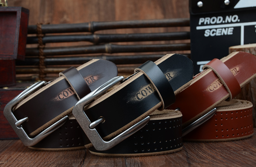 Men&#39;s leather belt