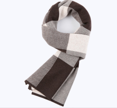 Men&#39;s scarf wool plaid scarf scarf winter scarf processing wholesale gift ladies knitting stitching