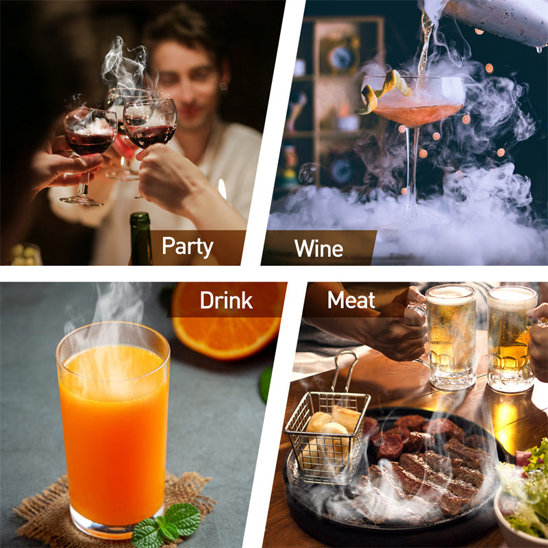 Smoker Kit With Torch  6 Flavors Wood Chips Whiskey Smoker Kit Drink Smoker Birthday Bourbon Gifts For Men, Dad, Husband  Without Butane