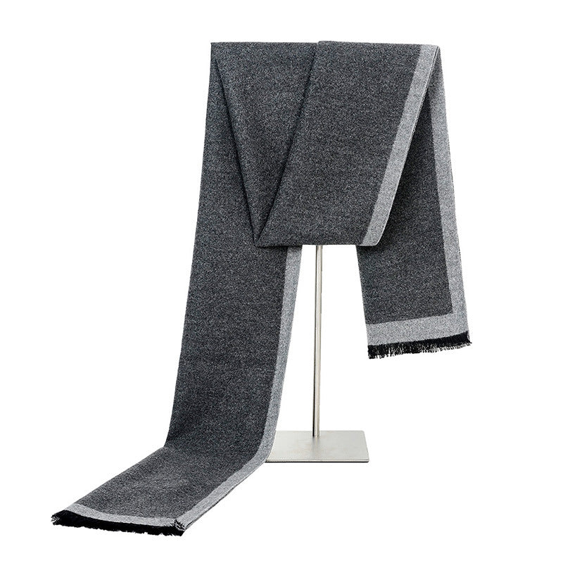 Men&#39;s Fashion Simple Brushed Warm Scarf