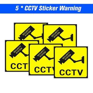 Monitor Warning Sticker Camera Sticker Sign