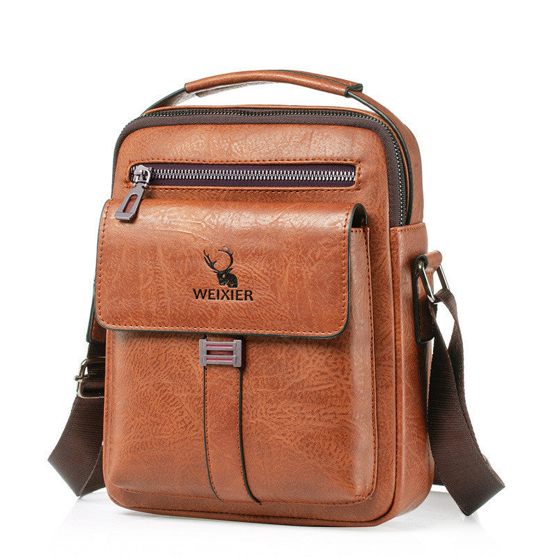 Pu Men&#39;s Messenger Bag Trendy Retro