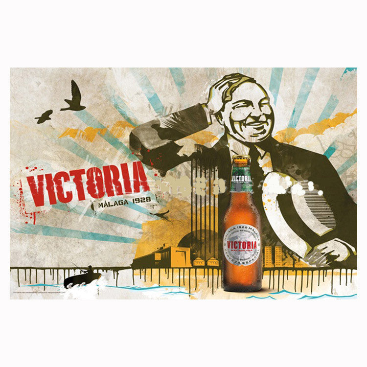 Retro Tin Painting Cocktail Bar Restaurant Shop Home Decoration