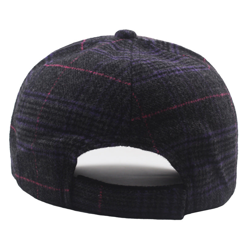 Cotton Men&#39;s And Women&#39;s Fashion Color Check Baseball Cap