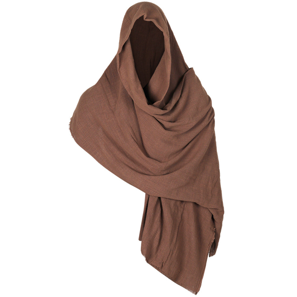 Halloween Medieval Cotton Scarf Cape Wanderer Cloak
