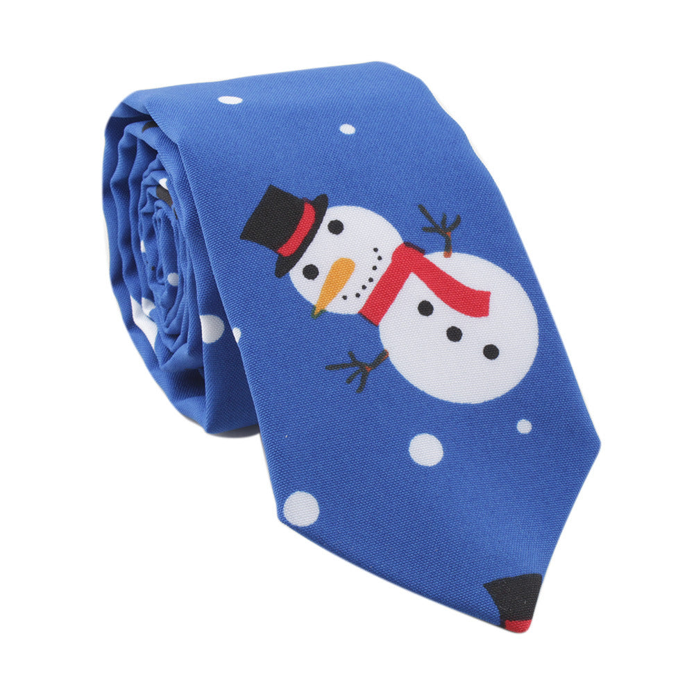 Santa Claus Style Sika Deer Christmas Tree Tie
