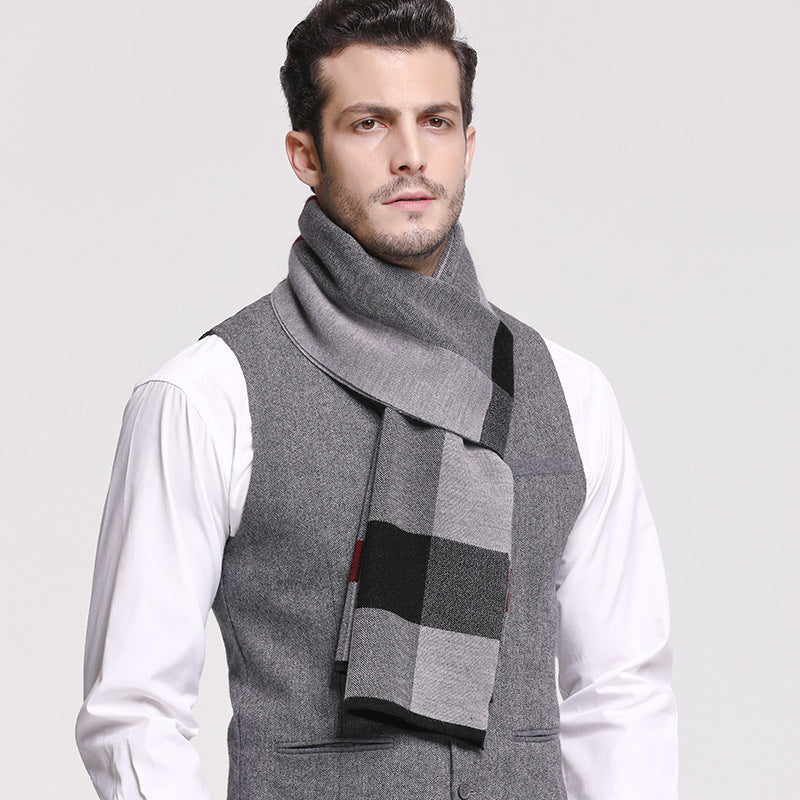Men&#39;s Wool Knitted Scarf British Style