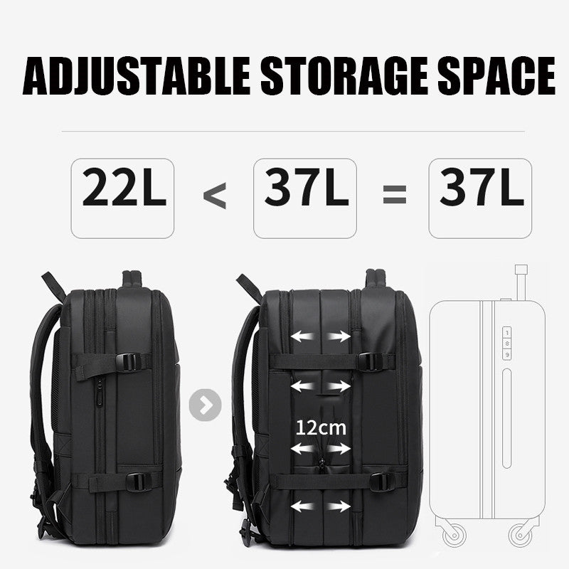 Men&#39;s Large Capacity Business Travel Waterproof Expandable Backpack