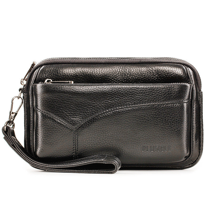 Leather Men&#39;s Hand Wallet Multifunctional Handle