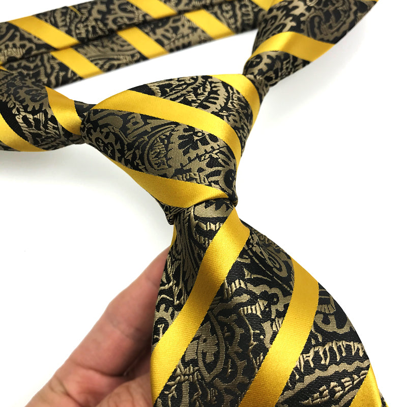 Men&#39;s Dress Wide Stripe Trendy Retro Shirt Casual Tie